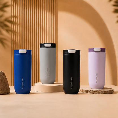THE CLASSIC Vacuum Insulated Stainless Steel Travel Mug, Leakproof Locking Lid, Double-Wall Insulation, BPA-Free Coffee Mug for Hot & Cold Drinks, 500 mL (Matte Black)