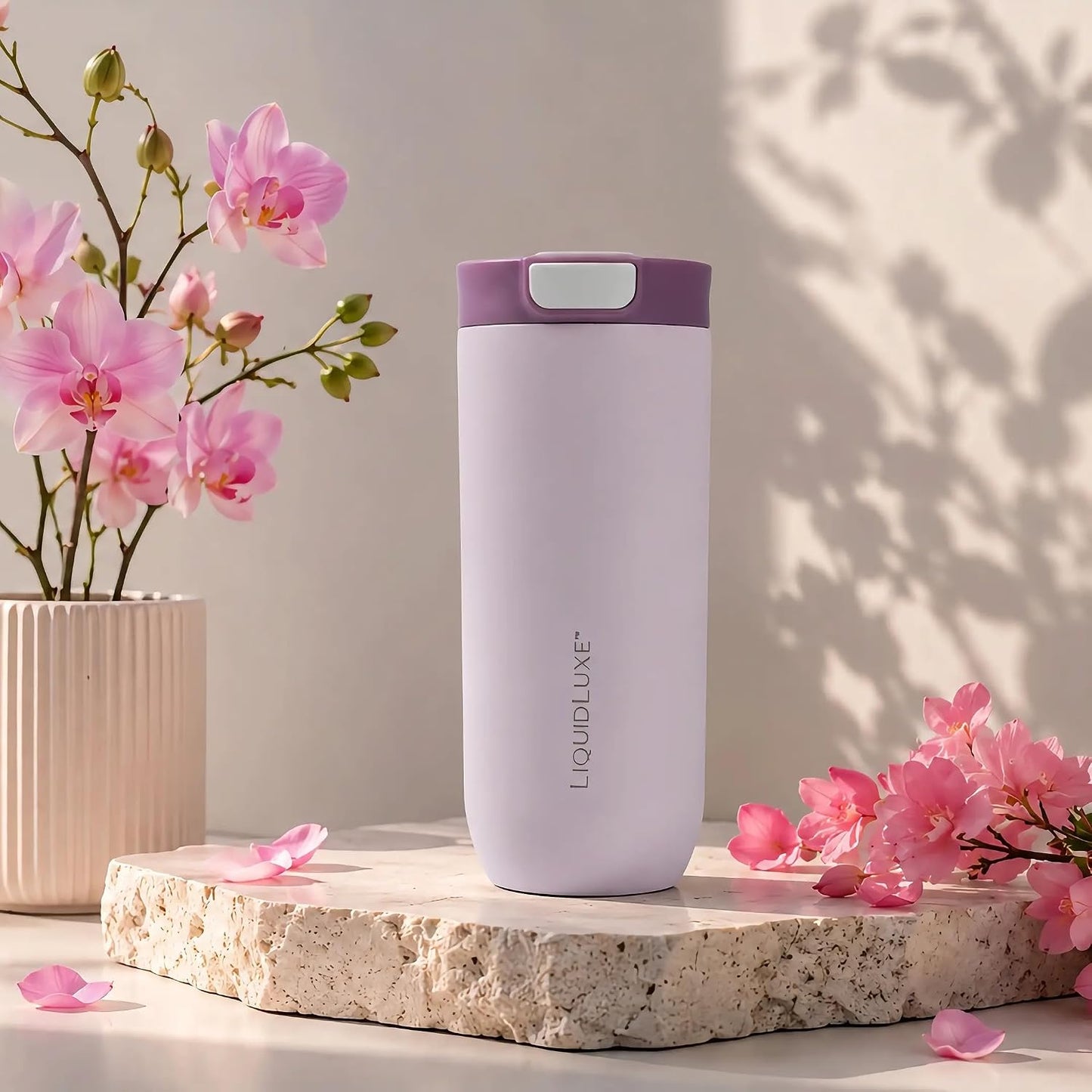 THE CLASSIC Vacuum Insulated Stainless Steel Travel Mug, Leakproof Locking Lid, Double-Wall Insulation, BPA-Free Coffee Mug for Hot & Cold Drinks, 500 mL (Matte Black)
