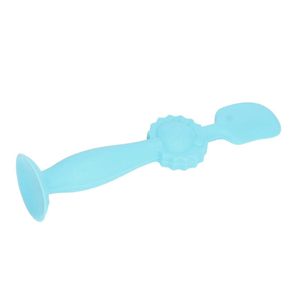 Baby Diaper Cream Brush, Suction Cup Base Skin Friendly Diaper Cream Spatula Silicone Gently Apply Stand Upright for Daily Use (Blue)