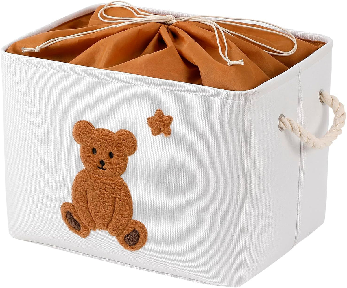 Toy Storage for Kids Toy Box Lightweight Collapsible Toy Storage Organizer Toys Bin with Handle, Storage Baskets for Kids, Boys, Girls, Nursery Room (Large, Toys)