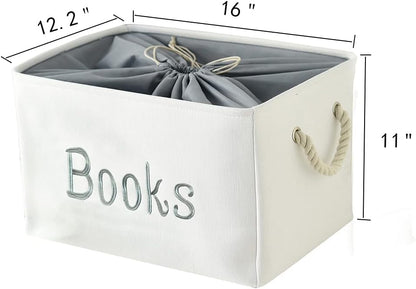 Toy Storage for Kids Toy Box Lightweight Collapsible Toy Storage Organizer Toys Bin with Handle, Storage Baskets for Kids, Boys, Girls, Nursery Room (Large, Toys)
