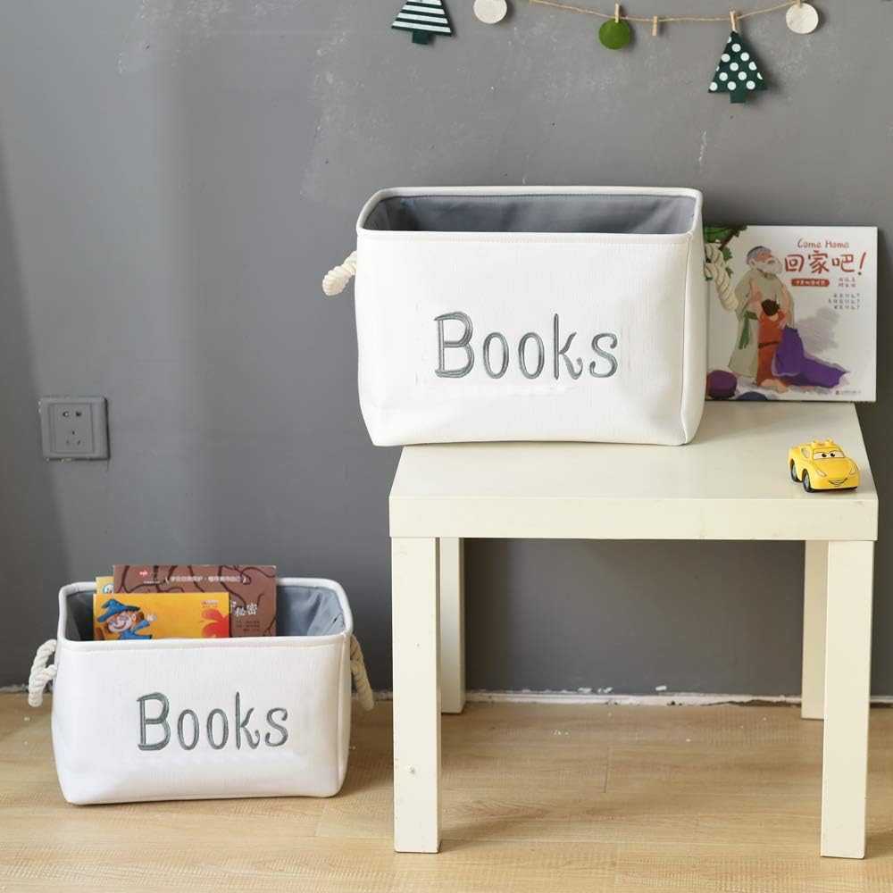 Toy Storage for Kids Toy Box Lightweight Collapsible Toy Storage Organizer Toys Bin with Handle, Storage Baskets for Kids, Boys, Girls, Nursery Room (Large, Toys)