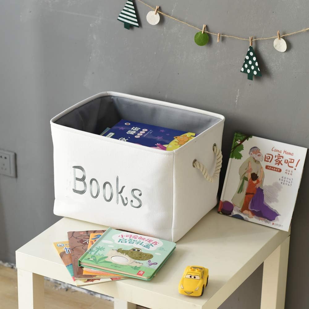 Toy Storage for Kids Toy Box Lightweight Collapsible Toy Storage Organizer Toys Bin with Handle, Storage Baskets for Kids, Boys, Girls, Nursery Room (Large, Toys)