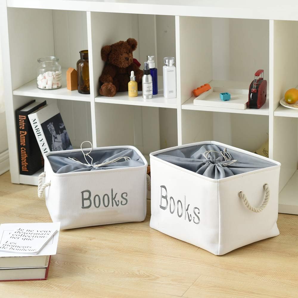 Toy Storage for Kids Toy Box Lightweight Collapsible Toy Storage Organizer Toys Bin with Handle, Storage Baskets for Kids, Boys, Girls, Nursery Room (Large, Toys)