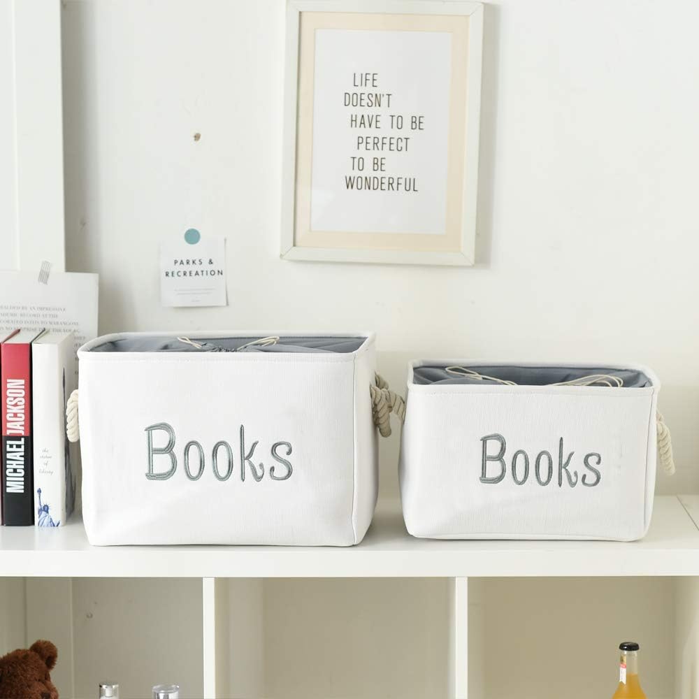 Toy Storage for Kids Toy Box Lightweight Collapsible Toy Storage Organizer Toys Bin with Handle, Storage Baskets for Kids, Boys, Girls, Nursery Room (Large, Toys)