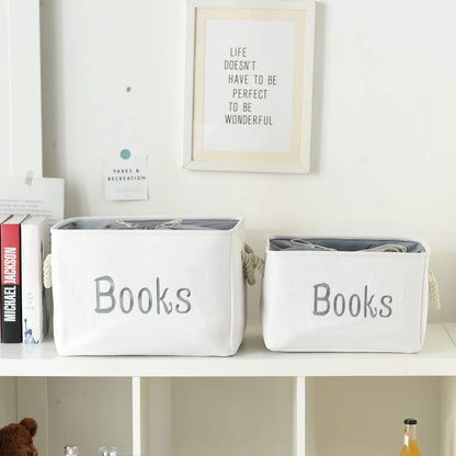 Toy Storage for Kids Toy Box Lightweight Collapsible Toy Storage Organizer Toys Bin with Handle, Storage Baskets for Kids, Boys, Girls, Nursery Room (Large, Toys)