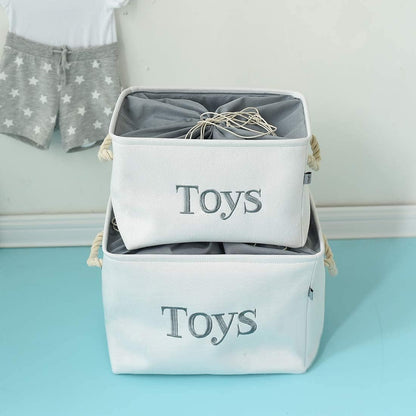 Toy Storage for Kids Toy Box Lightweight Collapsible Toy Storage Organizer Toys Bin with Handle, Storage Baskets for Kids, Boys, Girls, Nursery Room (Large, Toys)