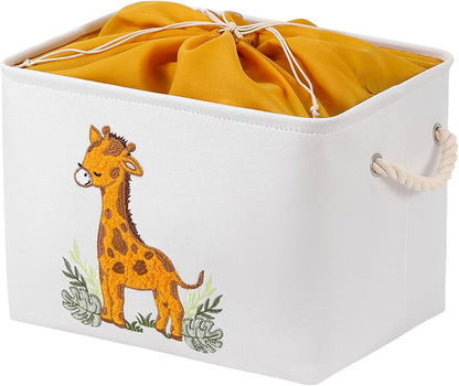 Toy Storage for Kids Toy Box Lightweight Collapsible Toy Storage Organizer Toys Bin with Handle, Storage Baskets for Kids, Boys, Girls, Nursery Room (Large, Toys)