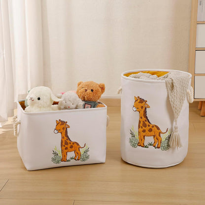 Toy Storage for Kids Toy Box Lightweight Collapsible Toy Storage Organizer Toys Bin with Handle, Storage Baskets for Kids, Boys, Girls, Nursery Room (Large, Toys)
