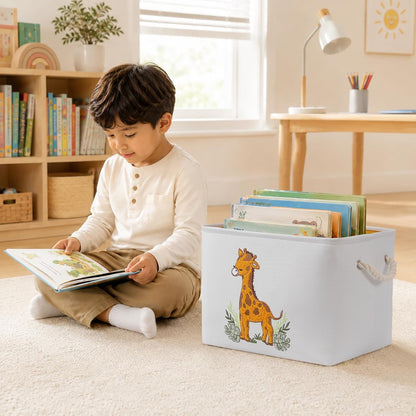 Toy Storage for Kids Toy Box Lightweight Collapsible Toy Storage Organizer Toys Bin with Handle, Storage Baskets for Kids, Boys, Girls, Nursery Room (Large, Toys)