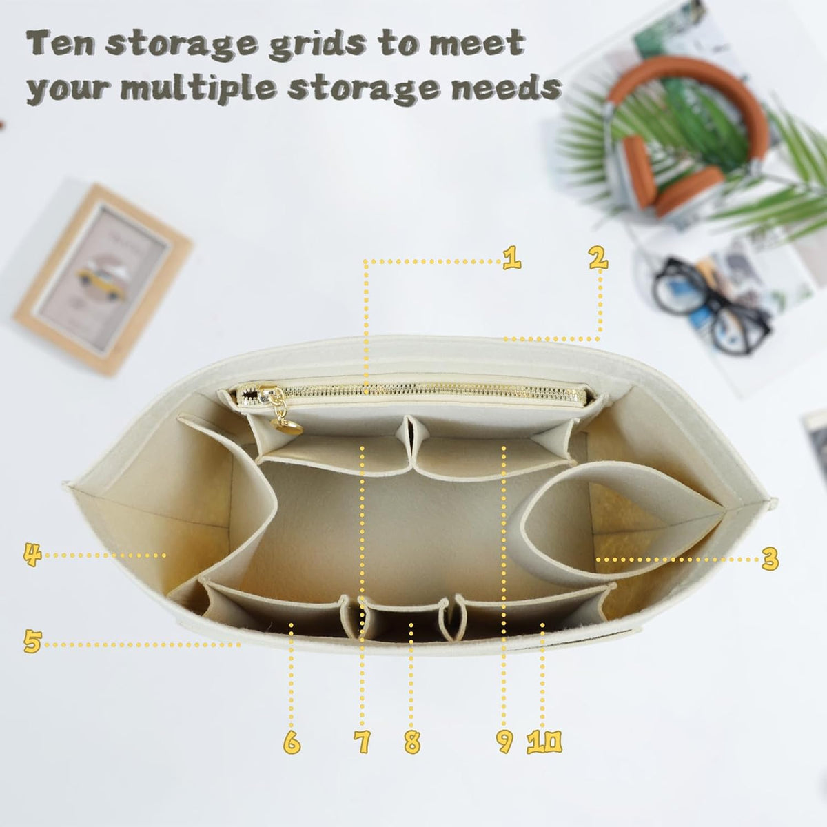 Purse Organizer Insert For Longchamp Bag Women Purse Tote Large For Long Champ Le Pliage organizer 2025black-L