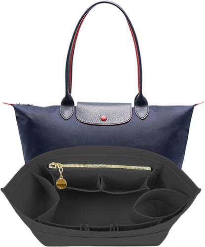 Purse Organizer Insert For Longchamp Bag Women Purse Tote Large For Long Champ Le Pliage organizer 2025black-L