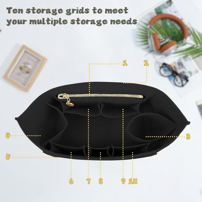 Purse Organizer Insert For Longchamp Bag Women Purse Tote Large For Long Champ Le Pliage organizer 2025black-L