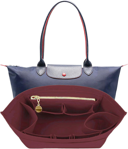 Purse Organizer Insert For Longchamp Bag Women Purse Tote Large For Long Champ Le Pliage organizer 2025black-L
