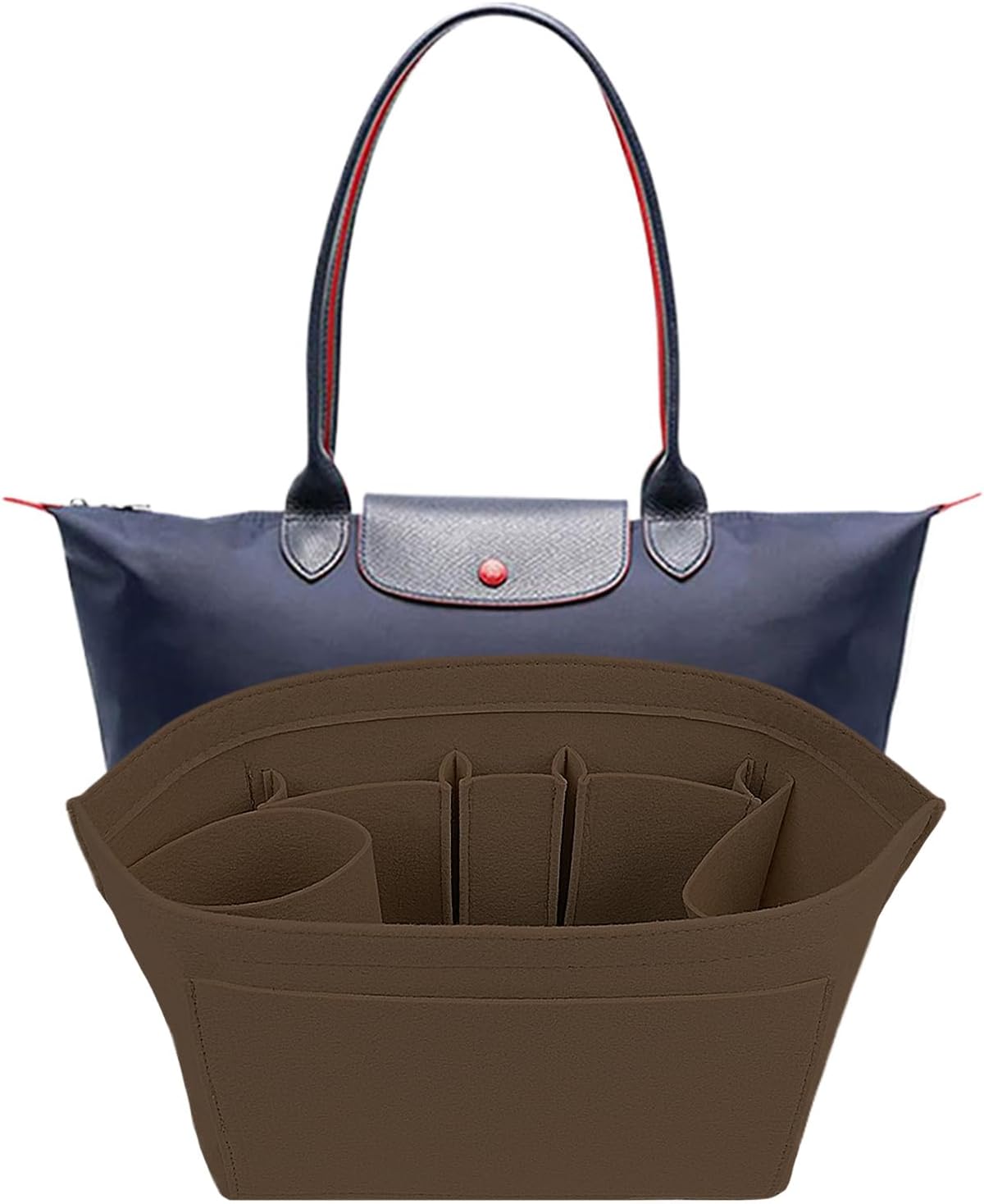 Purse Organizer Insert For Longchamp Bag Women Purse Tote Large For Long Champ Le Pliage organizer 2025black-L