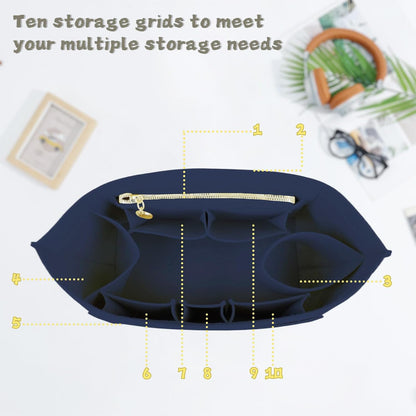Purse Organizer Insert For Longchamp Bag Women Purse Tote Large For Long Champ Le Pliage organizer 2025black-L