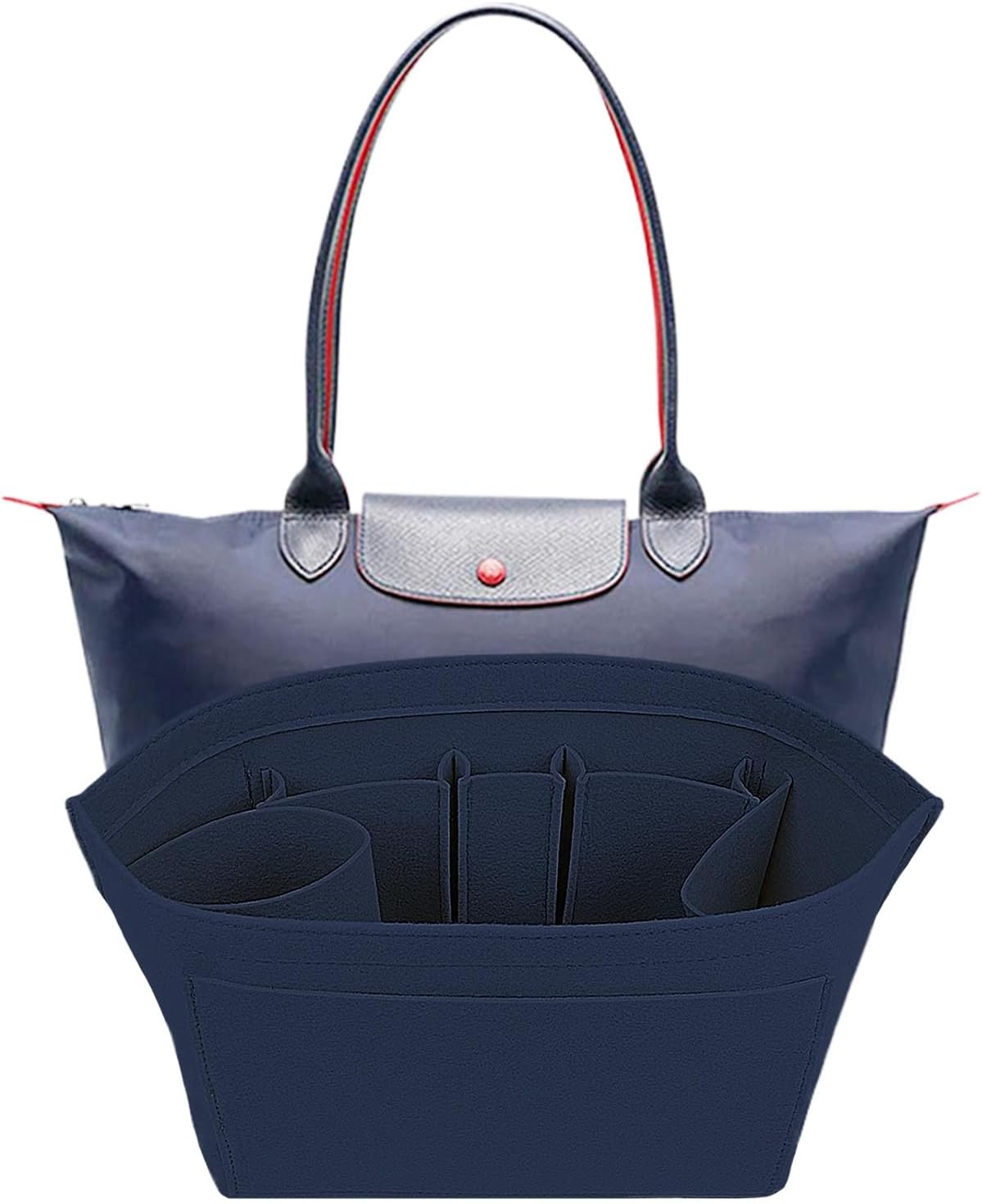 Purse Organizer Insert For Longchamp Bag Women Purse Tote Large For Long Champ Le Pliage organizer 2025black-L