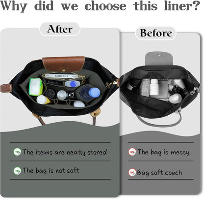Purse Organizer Insert For Longchamp Bag Women Purse Tote Large For Long Champ Le Pliage organizer 2025black-L