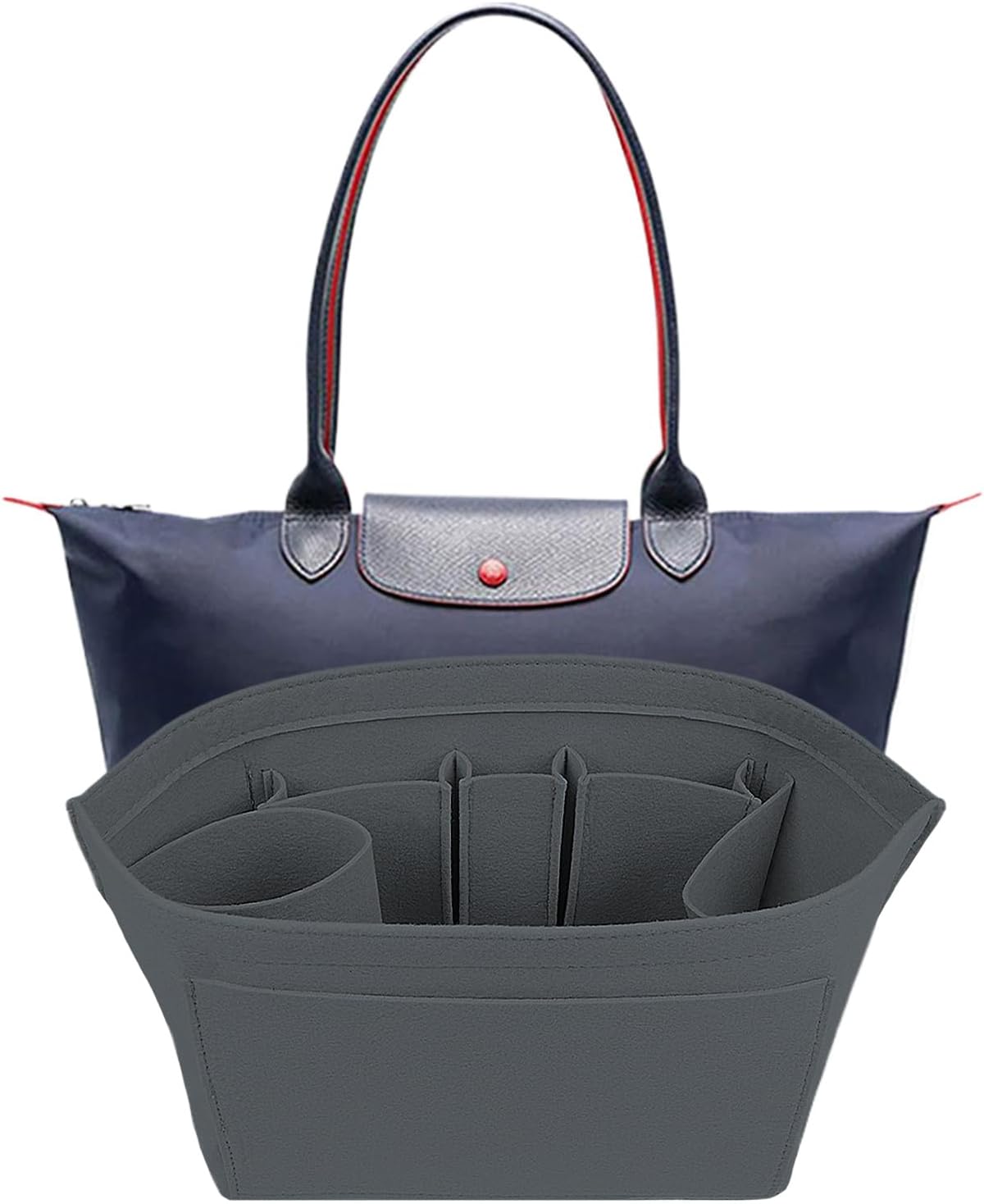 Purse Organizer Insert For Longchamp Bag Women Purse Tote Large For Long Champ Le Pliage organizer 2025black-L