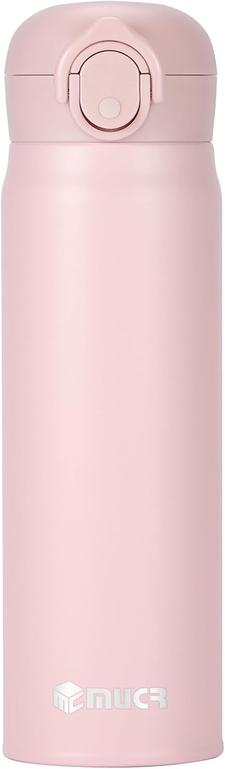 17oz BPA-Free Flip Lid Water Bottle, Cup Holder Compatible, Black | 304 Stainless Steel, 24H Cold/12H Hot, Leak-Proof, BPA-Free, School, Commute, Travel
