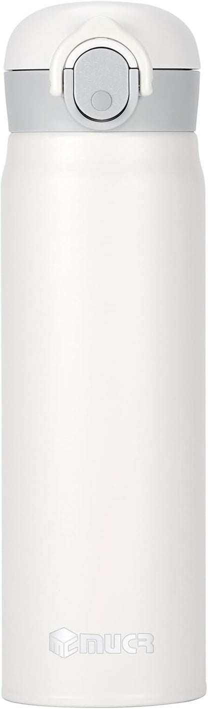 17oz BPA-Free Flip Lid Water Bottle, Cup Holder Compatible, Black | 304 Stainless Steel, 24H Cold/12H Hot, Leak-Proof, BPA-Free, School, Commute, Travel