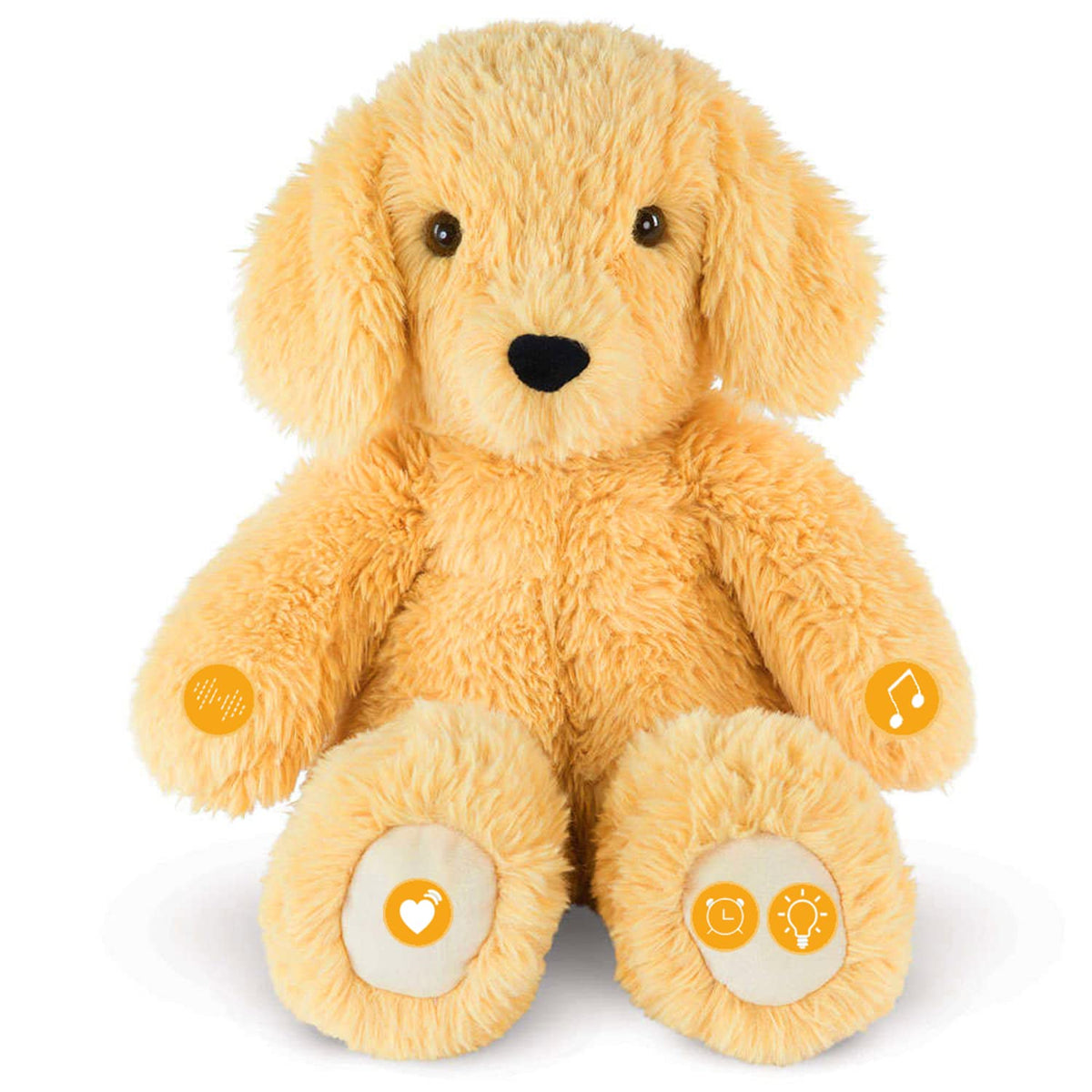 Newborns Musical Baby Sleep Soother, Mom's Heartbeat White Noise Machine, Bear Sleeping Aid with Cry Sensor|Night Light & 9 Sounds Therapy|Womb Sound Stuffed Toy for Toddler Crib|Deep Brown