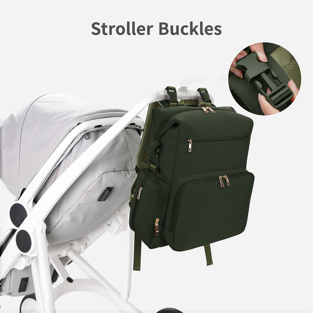 Neoprene Diaper Bag Backpack with Insulated Pockets, Large Newborn Baby Maternity Bags Travel Tote with Changing Pad
