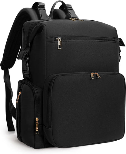 Neoprene Diaper Bag Backpack with Insulated Pockets, Large Newborn Baby Maternity Bags Travel Tote with Changing Pad
