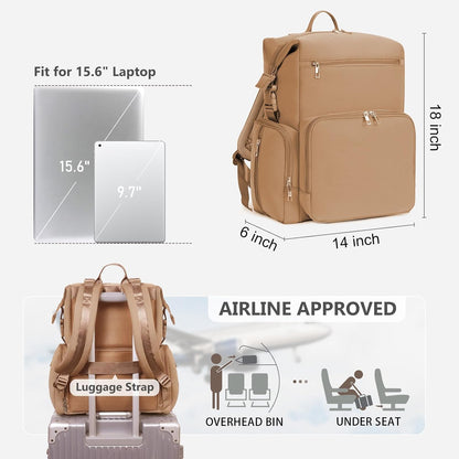 Neoprene Diaper Bag Backpack with Insulated Pockets, Large Newborn Baby Maternity Bags Travel Tote with Changing Pad