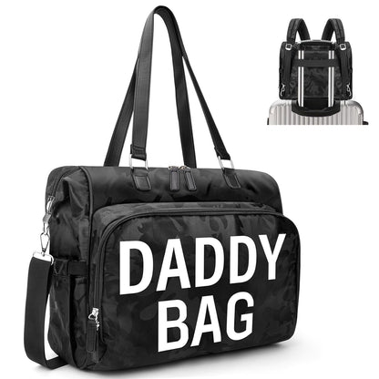 Mom‘s Diaper Bag 4 in 1 Diaper Baby Tote, Hospital Bag for Labor & Delivery, Large Waterproof Baby Travel Weekender with 3 Insulated Pockets, Khaki