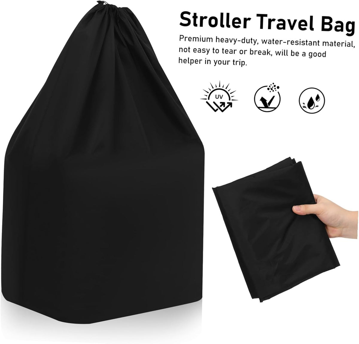 Stroller Travel Bag for Airplane Large Stroller Travel Bag Portable Stroller Gate Check Bag with Shoulder Straps for Airplane Travel Stroller Bag
