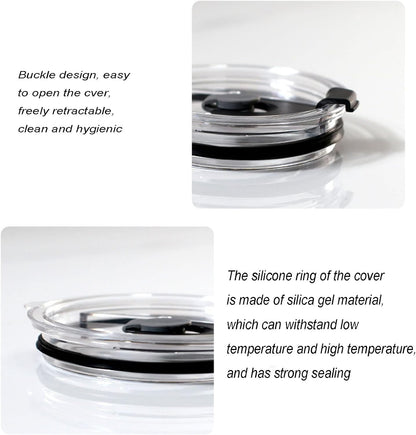 Tumbler Lids Spillproof 20oz,4 Pack Splash Resistant Lid for Beast,Juro,Ozark Trail,Rae Dunn,Atlin,Coffee Mug and More Cooler Cup,Covers for 20oz Tumbler (20OZ-01)