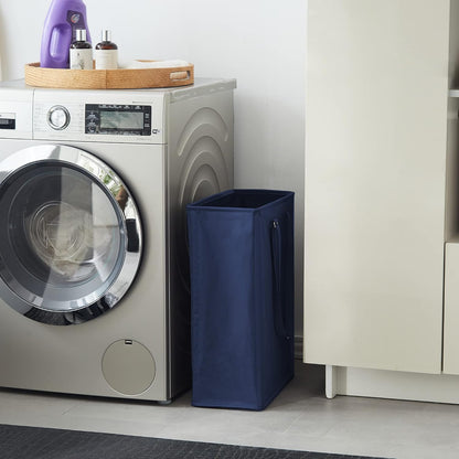 45L Slim Laundry Hamper with Removable Inner Bag & Side Handles, Black