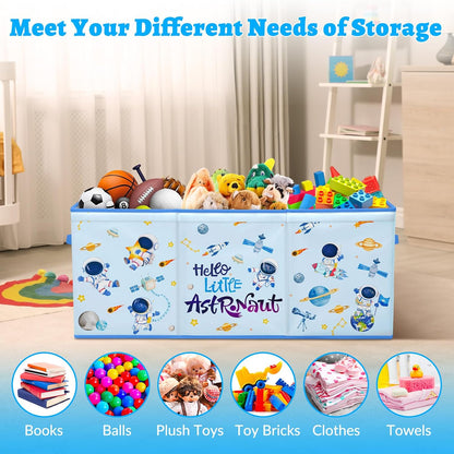 Large Toy Box Collapsible Chest Organizer with Flip Lid for Kids