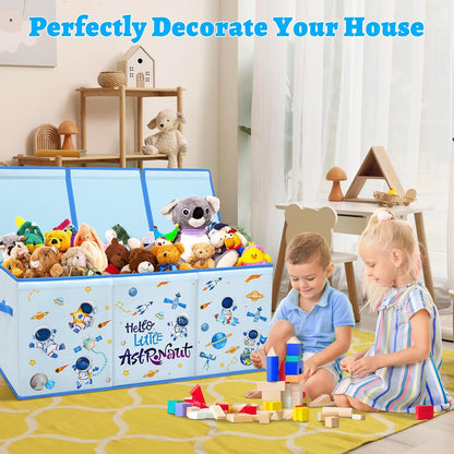 Large Toy Box Collapsible Chest Organizer with Flip Lid for Kids