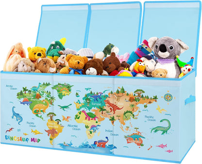 Large Toy Box Collapsible Chest Organizer with Flip Lid for Kids