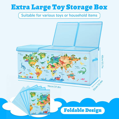 Large Toy Box Collapsible Chest Organizer with Flip Lid for Kids