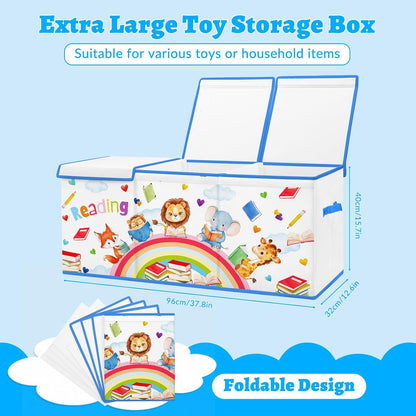 Large Toy Box Collapsible Chest Organizer with Flip Lid for Kids