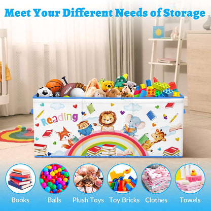 Large Toy Box Collapsible Chest Organizer with Flip Lid for Kids