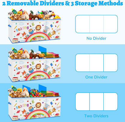 Large Toy Box Collapsible Chest Organizer with Flip Lid for Kids