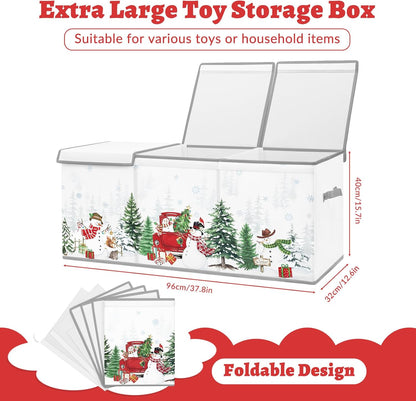 Large Toy Box Collapsible Chest Organizer with Flip Lid for Kids