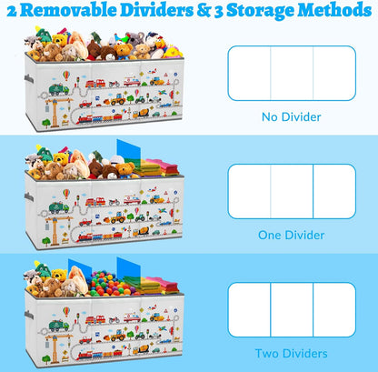 Large Toy Box Collapsible Chest Organizer with Flip Lid for Kids