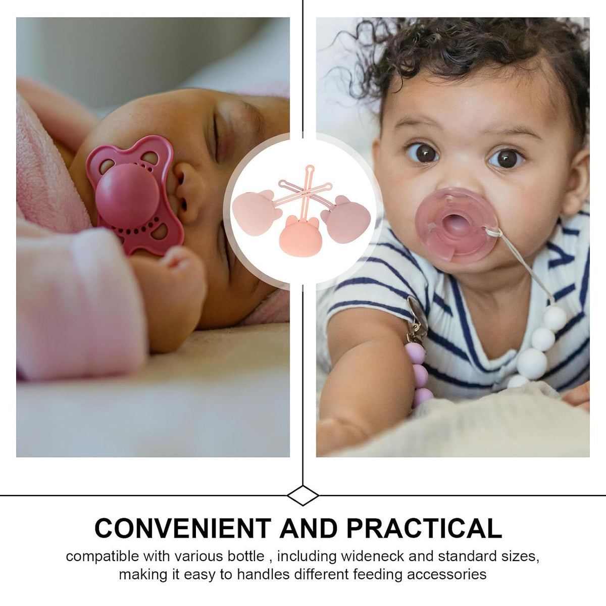 Silicone Pacifier Holder Box for Travel, Easy Clean Storage
