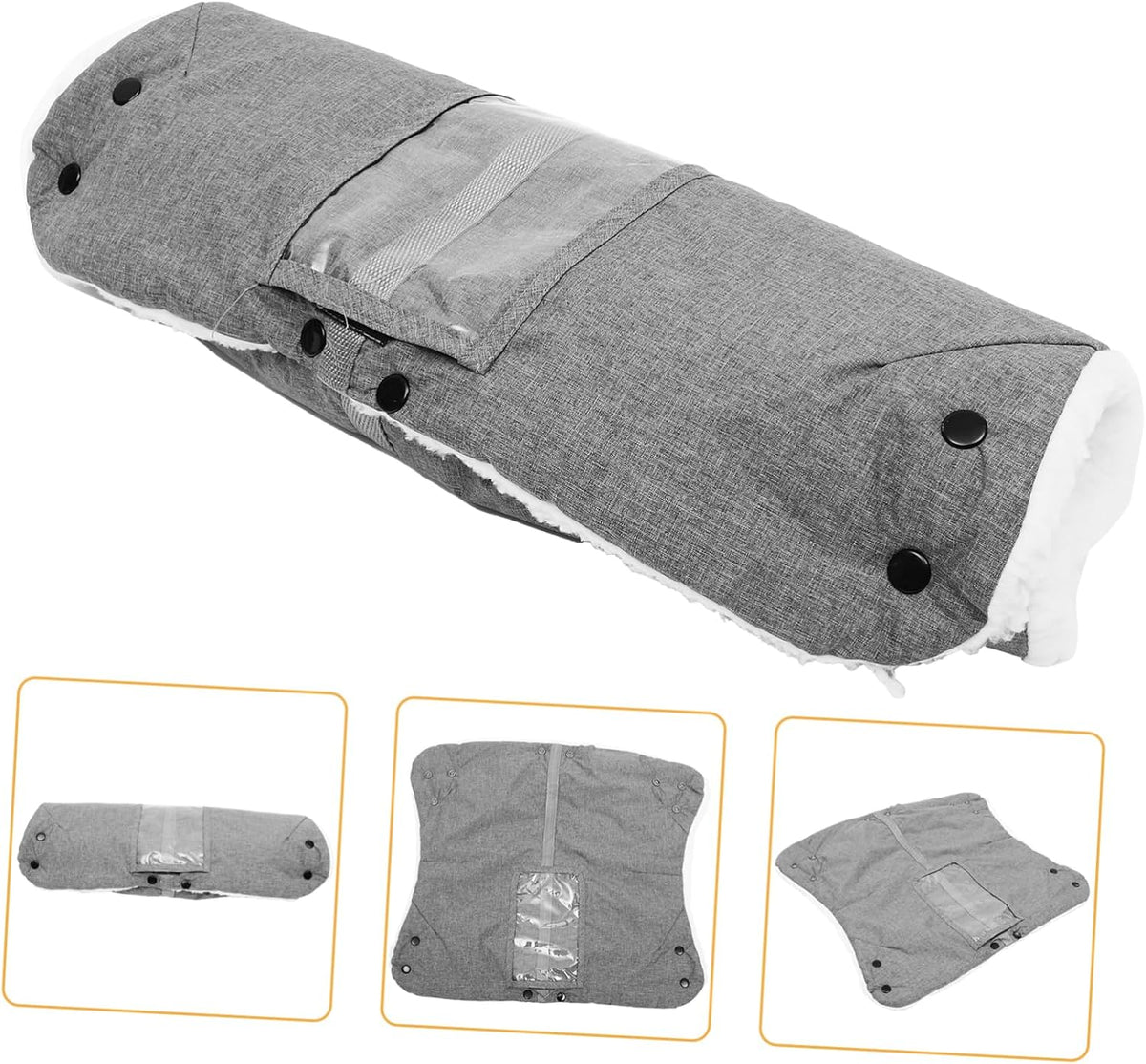 Insulated Stroller Hand Mittens Windproof and Thickened Gloves for Outdoor Design for Easy Installation for Cold Weather Use