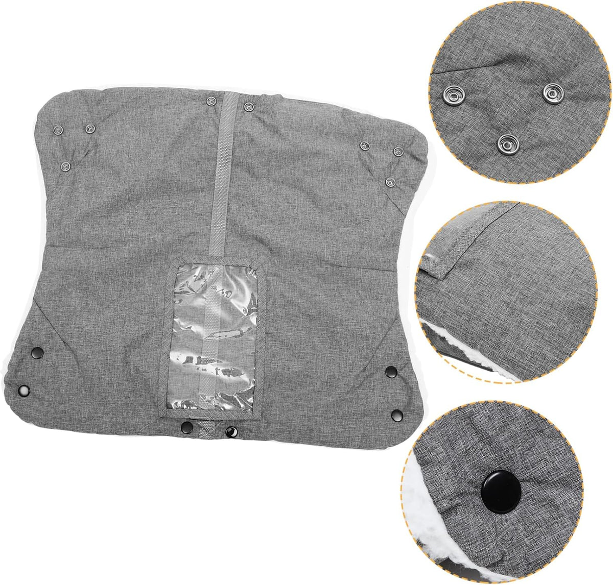 Insulated Stroller Hand Mittens Windproof and Thickened Gloves for Outdoor Design for Easy Installation for Cold Weather Use