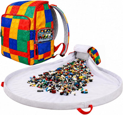 BrickPack LEGO Storage Backpack with Play Mat and Minifigure Display