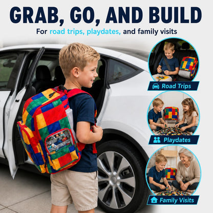 BrickPack LEGO Storage Backpack with Play Mat and Minifigure Display