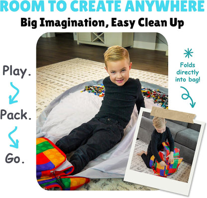 BrickPack LEGO Storage Backpack with Play Mat and Minifigure Display