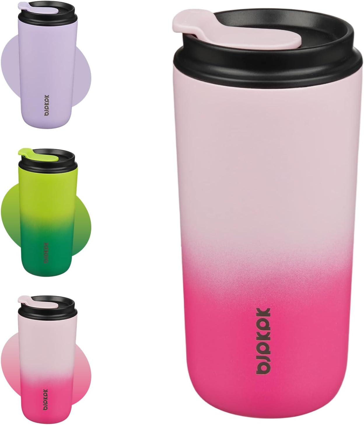 16oz Insulated Travel Coffee Mug, Stainless Steel Tumbler | Thermal Cup, Keeps Hot/Cold, Leakproof, Double Wall Vacuum, Dishwasher Safe, Wide Mouth, Office & Outdoor, Bamboo Grove