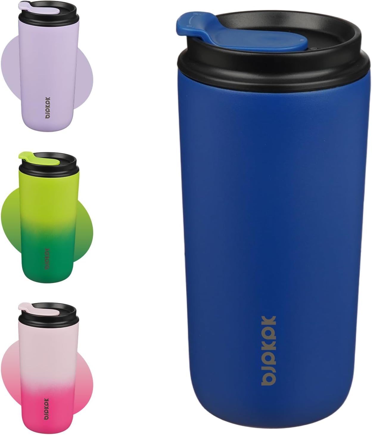 16oz Insulated Travel Coffee Mug, Stainless Steel Tumbler | Thermal Cup, Keeps Hot/Cold, Leakproof, Double Wall Vacuum, Dishwasher Safe, Wide Mouth, Office & Outdoor, Bamboo Grove